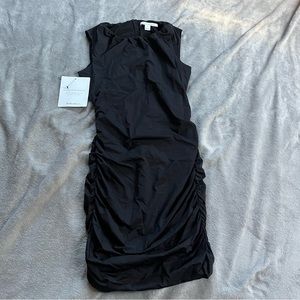 diane von furstenberg casual no sleeve black dress size 6